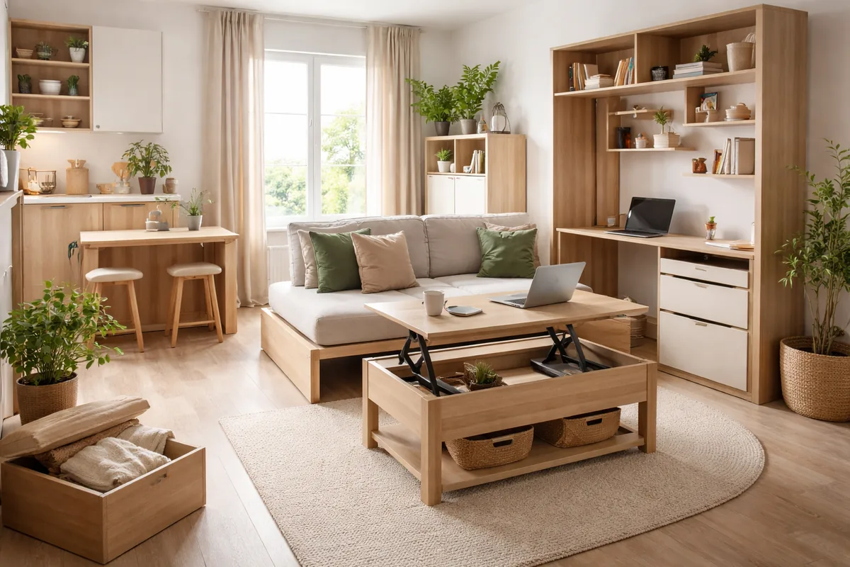 Comment optimiser l'espace dans un petit appartement avec des meubles multifonctionnels